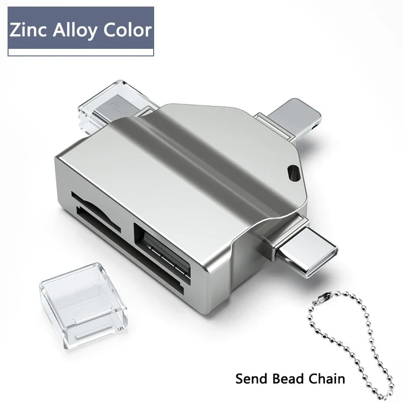 Multifunction 7 in 1 Card Reader USB 2.0 Type C to SD Adapter USB Flash Reader for PC Laptop Accessories Multi Smart Cardreader