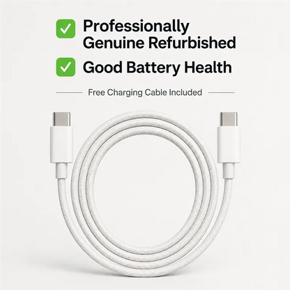 Grade 1‑4 Used Refurbished Apple iPhone 15 Plus Model A2847, Yellow‑Genuine Original Cellphone, Authentic Hardware, Free USB Charging Cord Supplied