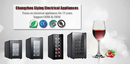 46L Freestanding Wine Cooler Refrigerator 20-Bottle Wine Cabinet Fridge for House hold or Hotel Use Electric Power Source