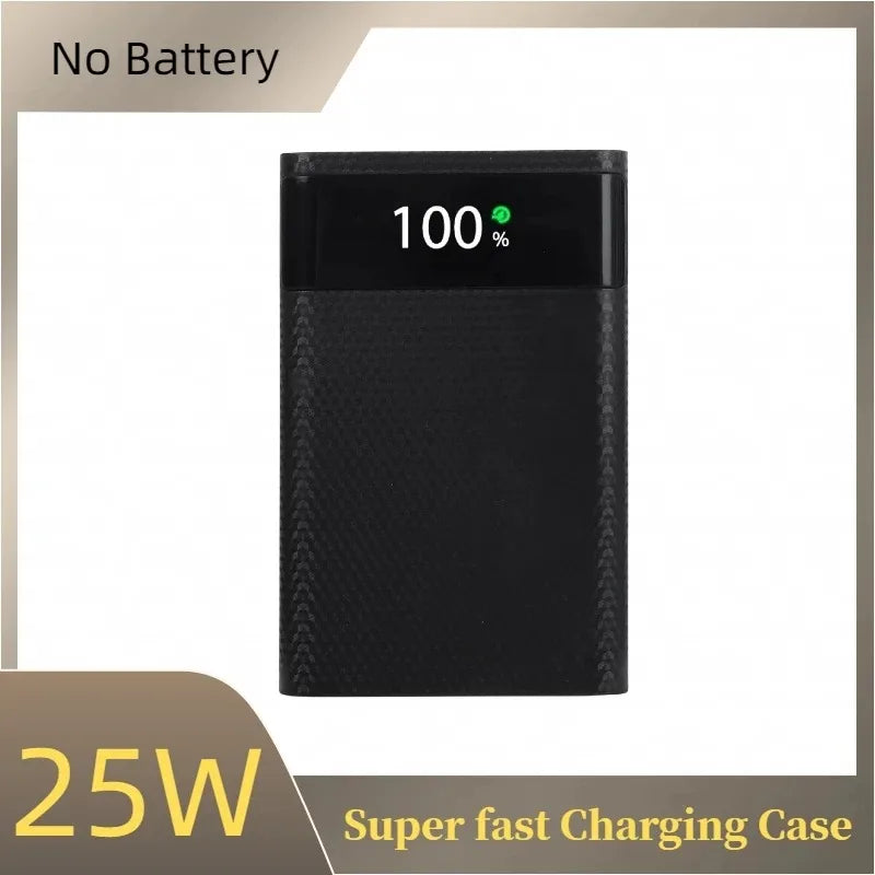 No batteries 18650 Battery DIY Power Bank Case Charge Storage Box 5V Dual USB Type C Holder PD QC3.0 Quick Charge For SmartPhone