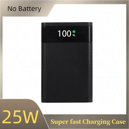 No batteries 18650 Battery DIY Power Bank Case Charge Storage Box 5V Dual USB Type C Holder PD QC3.0 Quick Charge For SmartPhone