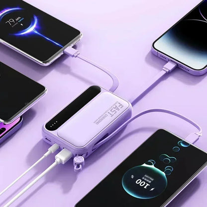 VIVO 500000mAh Power Bank Built in 4 Lines Large Capacity Super Fast Charging Portable External Battery for All Phones 2026 NEW