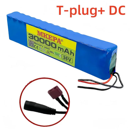 10S3P 36V 30000mAh 100% Brand New Lithium-Ion Rechargeable Battery Suitable for Electric Products Such as Scooters Battery