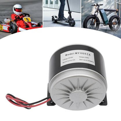 250w 24v Pure Copper Electric Scooter Motor, Brushed E-Bike Motor Lightweight Chain Drive Motor for E-Scooter Mini Motorcycle