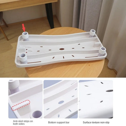 Adjustable Bathtub Shower Board – Non-Slip Bath Seat with Handle
