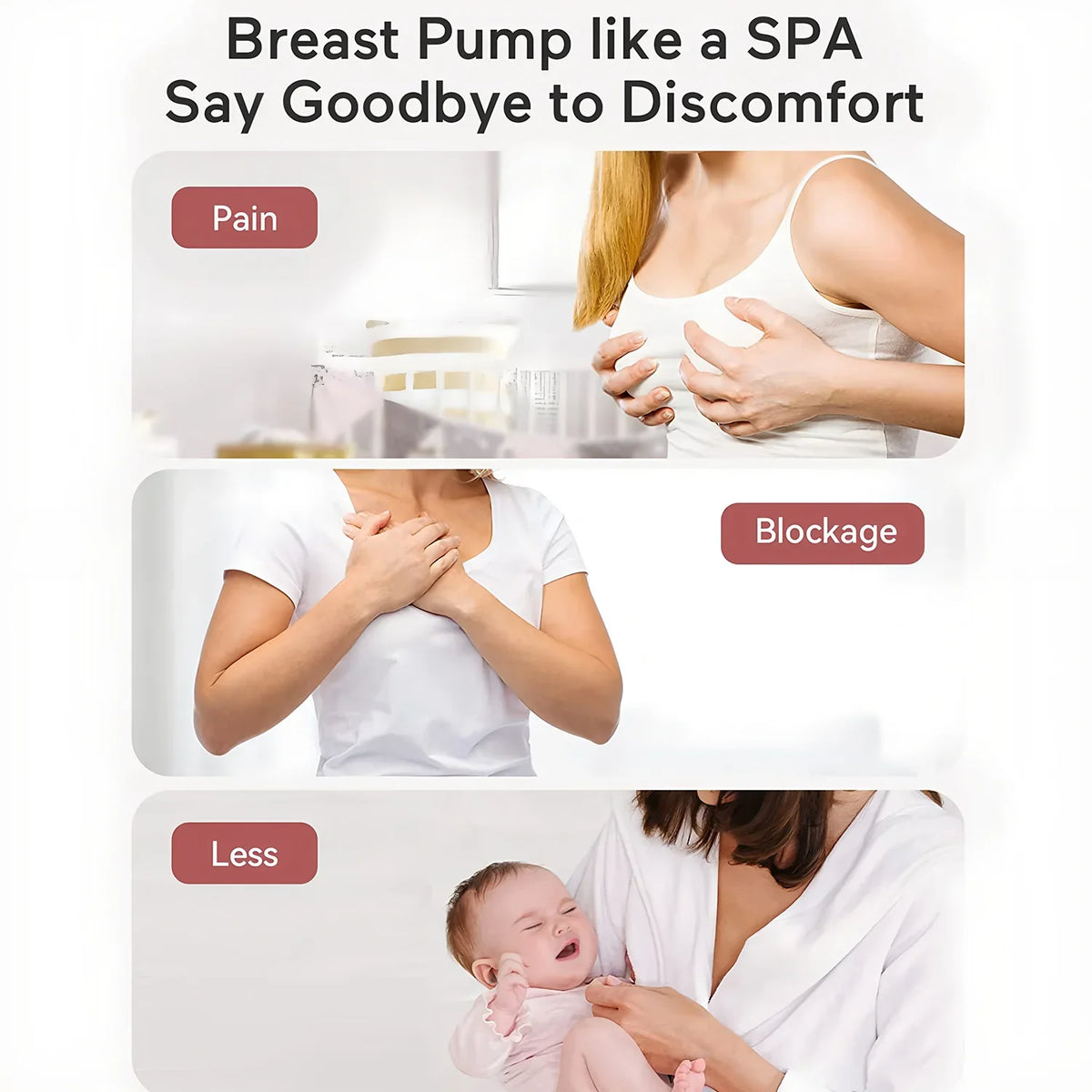 Wearable Breast Pump 1PCS Hands Free Silent Comfort USB Electric Breast Pump Breastfeeding Portable USB Breast Milk Collector