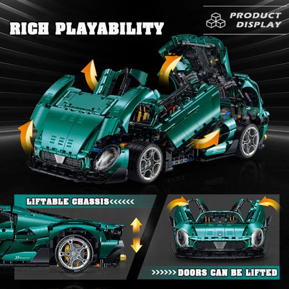 1:8 Scale Model Supercar Vehicle Building Blocks Technical Bricks Car High-tech Set Desk Decoration Assembly Kids Toy for Gift