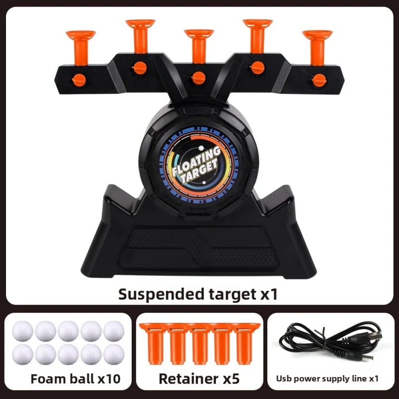 New Electric Floating Ball Shooting Target Toy Set Soft Bullet Pistols Interactive Indoor Outdoor Game Birthday Gift for Kids
