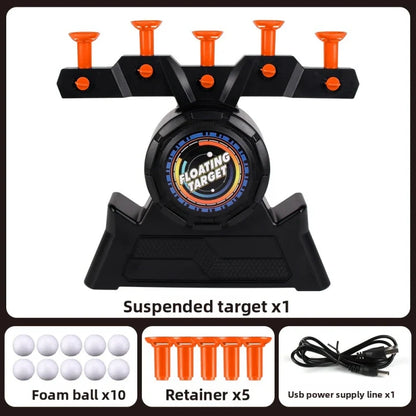 New Electric Floating Ball Shooting Target Toy Set Soft Bullet Pistols Interactive Indoor Outdoor Game Birthday Gift for Kids