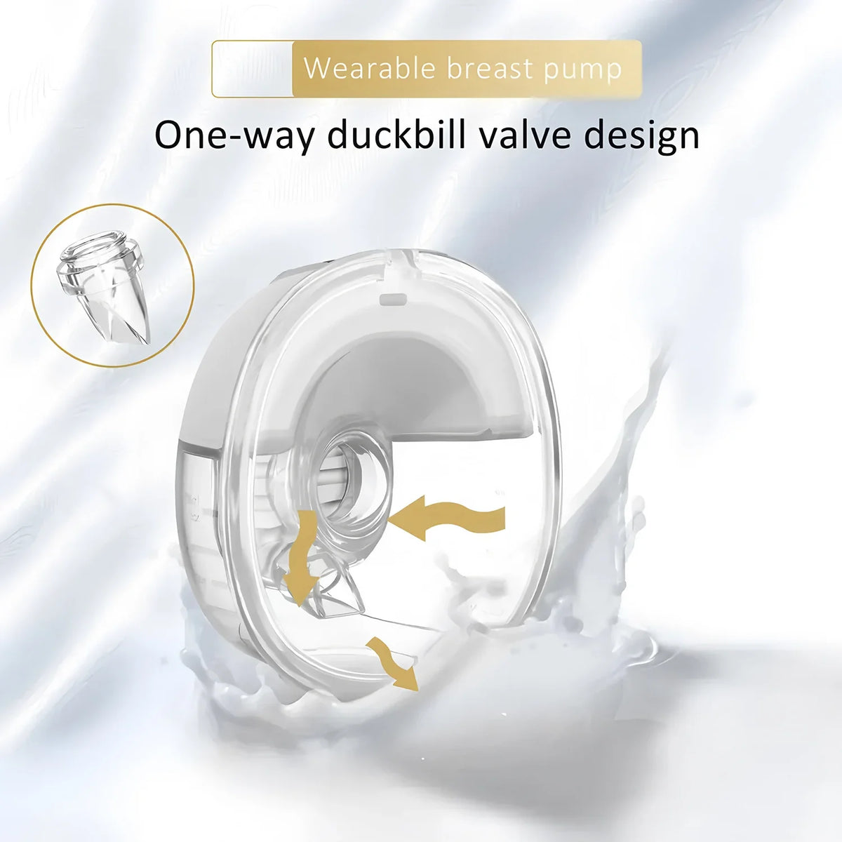 Portable 1PCS Electric Wearable Breast Pump Smart Silent Breast Milk Collection Hands-free Automatic Breast Pump Home Travel