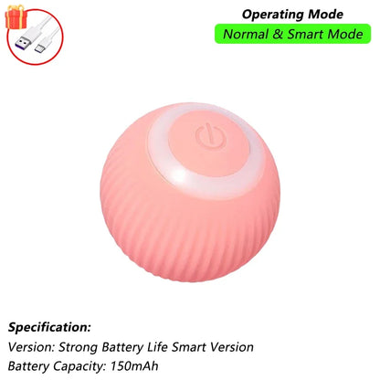 iLMH Cat Interactive Ball Toy Automatic Rolling Ball Faux Tail Rechargeable Smart Pet Electric Toy Pet Training Imitate Mouse