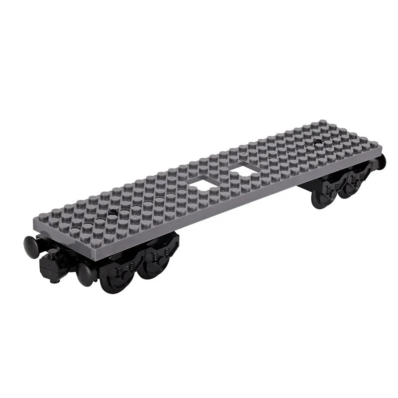 2025 New MOC City Creative Idea 6 * 28 dark grey train base Building Block Bricks Kids DIY High-tech Creative Toy