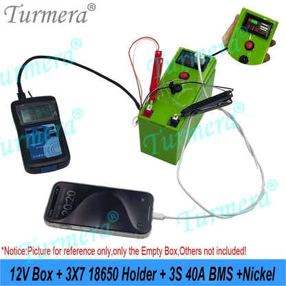 18650 Battery Box Holder 40A BMS with Voltage Capacity Displayer Rechargeable USB Power Bank Battery case Mobile Phone Charger
