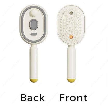 Electric Spray Hair Brush 2-In-1 Misting Hair Brush with Water Spray Reduce Frizz Anti-Static Retractable Steam Massage Comb