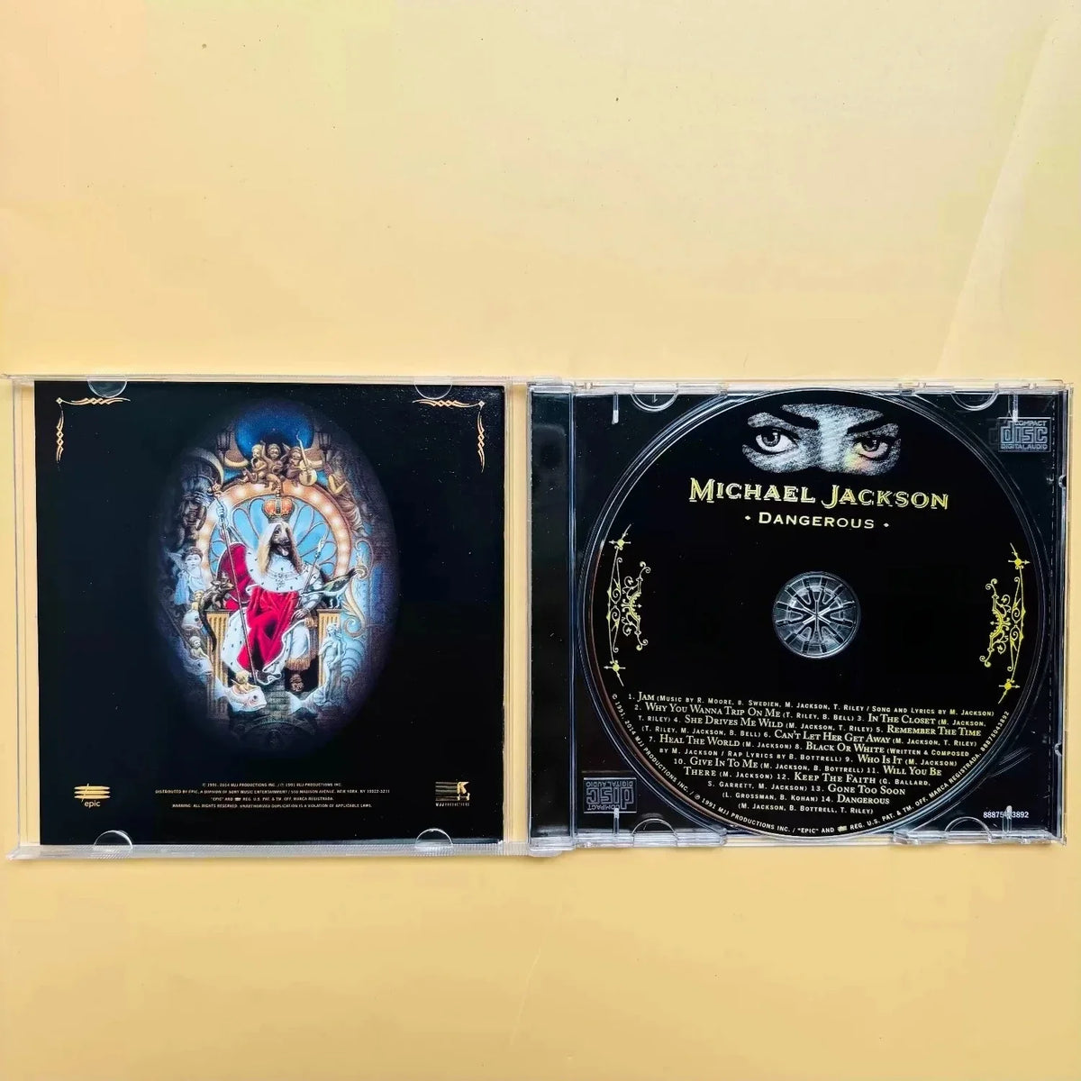 Classic Pop Dance CD, Featuring Tracks Including Black or White , Conveying Stage-Level Music Tension and Humanistic Care