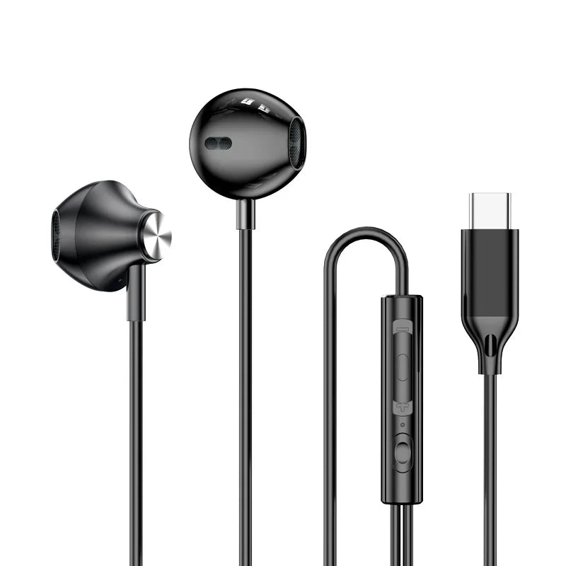 #9d Stereo Type C&3.5mm Gamers Headsets Wired Earphones In-Ear