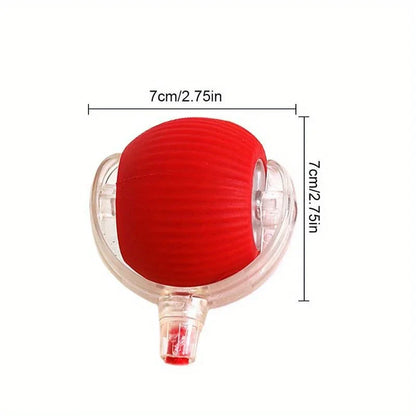 Automatic Interactive Cat Ball Toy Rechargeable Smart Electric Rolling Ball with Faux Tail Mouse Imitation for Dog Cat Training