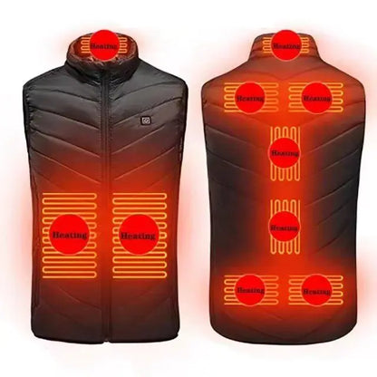 Chaleco Térmico 21 Zonas Calor: Chaqueta Eléctrica USB Hombre/Mujer