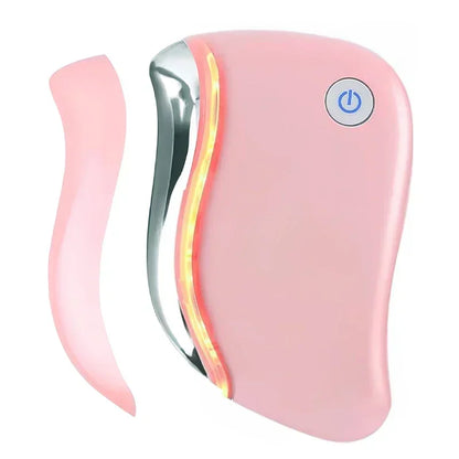 4 in 1 Electric Facial Scraping massager Heat Vibration Sculpting Tightening Tool Anti-Aging Wrinkles Eye Face Puffiness Relief