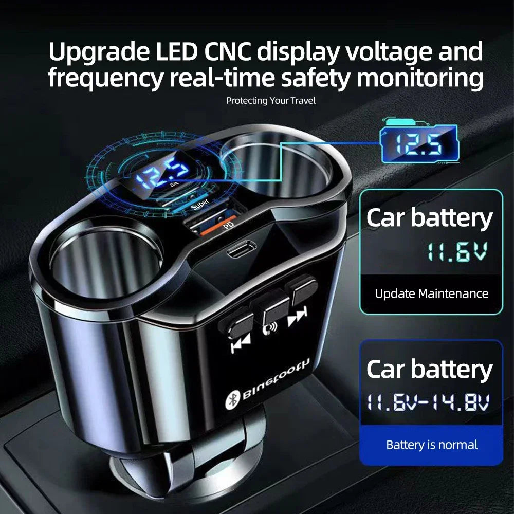 USB Car Charger – USB-C & Bluetooth Options