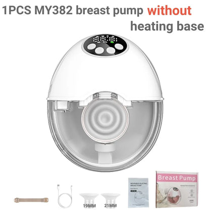 Wearable Breast Pump Electric Handsfree BPA Free With Heating &UV Sterilize Lid Optional Silent Wireless Upgrade Breastmilk Pump