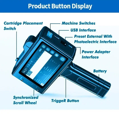 WILLITA WLD-S10 Handheld Inkjet Printer – 2–25.4 mm Print Height