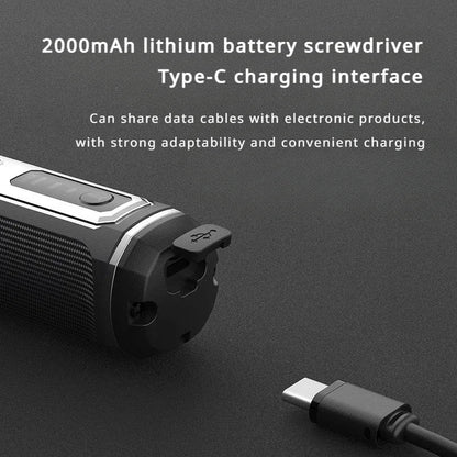 Deli Handheld Electric Screwdriver Lithium Charging Household Screwdriver Small Mini Electric Screwdriver Tool Set