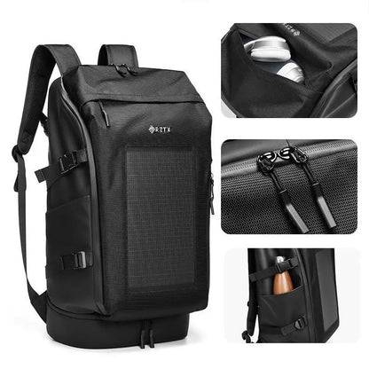Men's Backpacks Solar-powered charging travel bag Large capacity outdoor sports hiking bag Multi functional shoulder bag