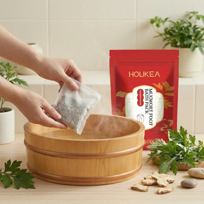 Mugwort Foot Bath Pack Foot Comfort Improve Sleep Quality Daily Gentle Cleaning Moisturize Herbal Ingredients Care Foot Bath Bag