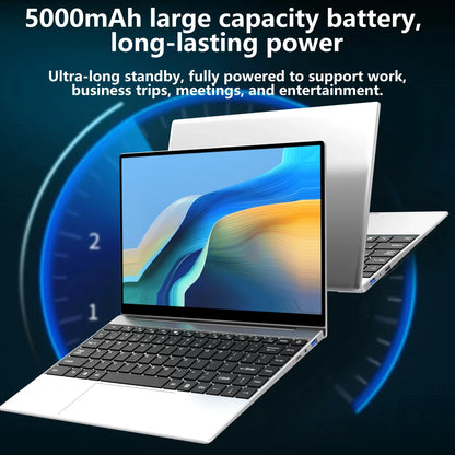 LENO Ultra Slim 14.1" Windows 11 Laptop | 16GB RAM | Intel 4405U | 256GB–2TB SSD | FlipStylez LLC®