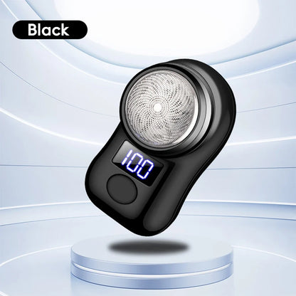 Men Shaving Tool Usb Rechargeable Portable Electric Shaver with Led Battery Display for Men Waterproof Mini Travel Rotary Razor