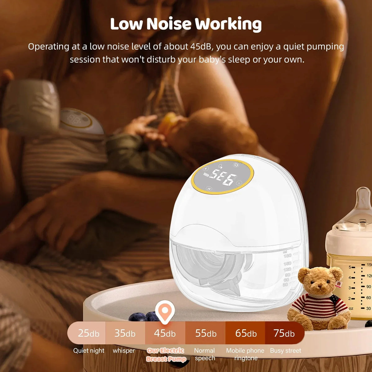 Electric Breast Pumps Portable Hands Free Wearable Breast Pump Silent Comfort Breast Milk Extractor Collector BPA-free