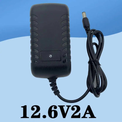 12.6V 3A Lithium Battery Charger 3 Series Lithium Battery 12V DC Battery Charger 5.5 X 2.5mm + AC Power Cable 50/60 Hz