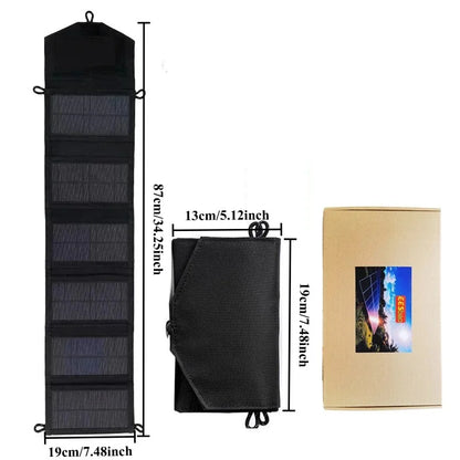 Backpack Carry Portable Foldable Waterproof Solar Charging Panel 25W 100W Dual USB Camping Emergency Charger For Cell Phone