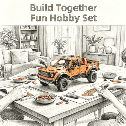 1379PCS Tech Raptors F150 Truck Race Car Building Kit Compatible MOC Creative DIY Vehicle Bricks Toys Gift for Kids Teens Adults