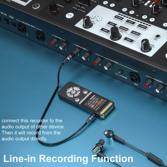 Professional AI Voice Recorder 9126KBPS Hi-Res Audio for Interview Meeting Lecture Evidence Collection Noise Reduction Recorder