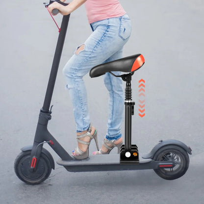 Adjustable Scooter Seat 45-65cm Electric Scooter Folding Saddle Seats Ergonomic PU Cushion Absorbing Seat with Screwdriver