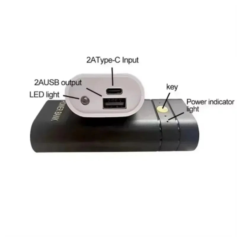 DIY Power Bank Box For Phone Electronic Charging Not Including Batteries 6000mAh 5V 2A 2X 18650 USB Type-C Battery Charger Case
