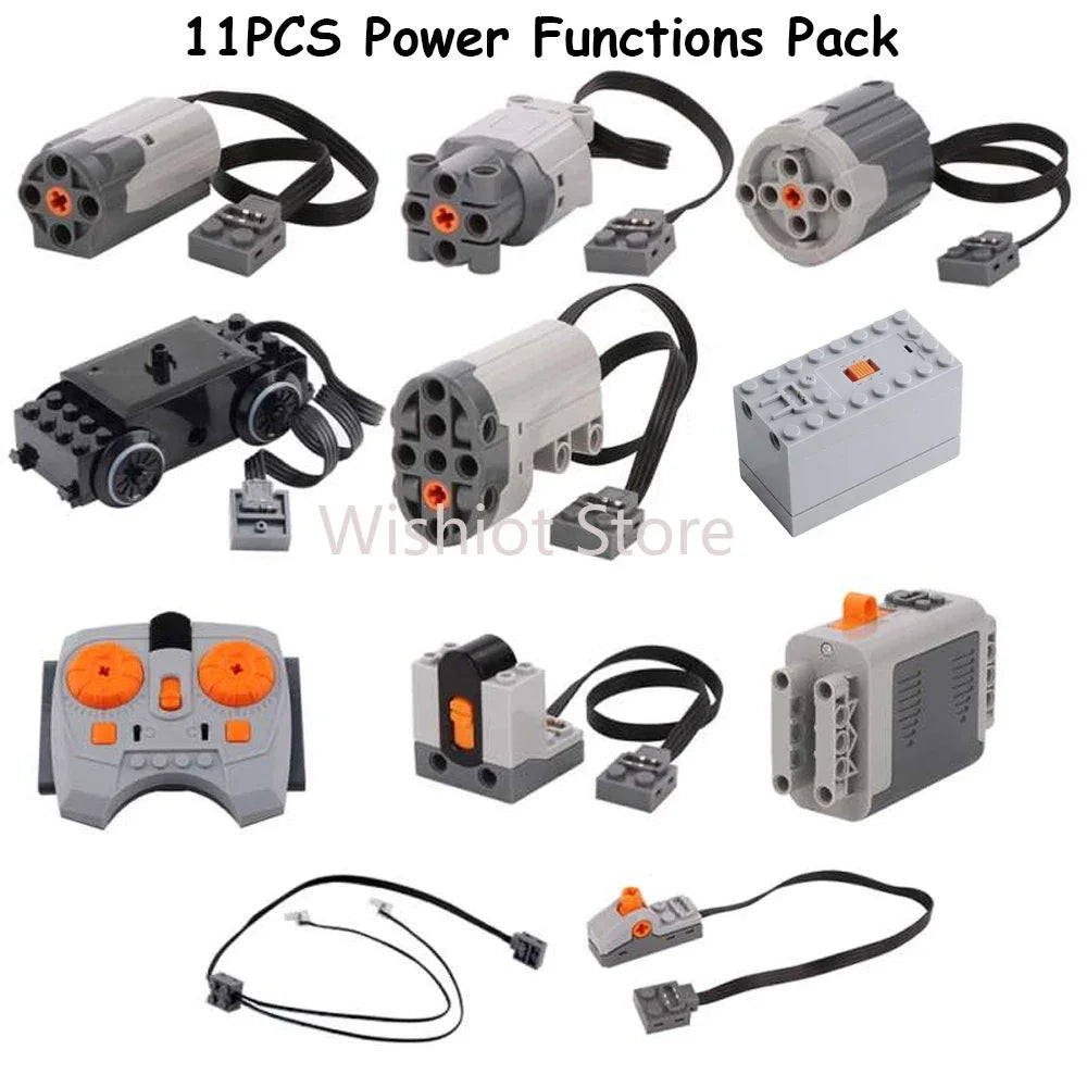 Legoeds-compatible MOC Technical Power Functions M Motor 8883 Modified Remote Control Power Group Train Lithium Battery Box 9686