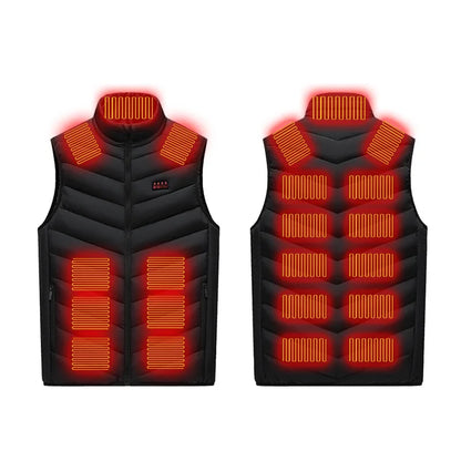 Chaleco Térmico 21 Zonas Calor: Chaqueta Eléctrica USB Hombre/Mujer