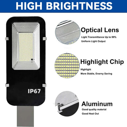 8000mah High Power Solar Street Lights Outdoor Commercial Parking Lot