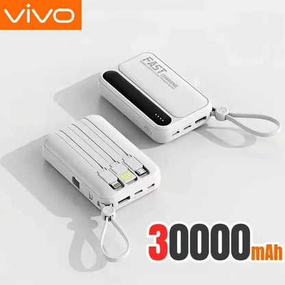 VIVO 500000mAh Power Bank Built in 4 Lines Large Capacity Super Fast Charging Portable External Battery for All Phones 2026 NEW