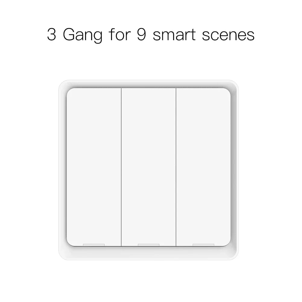 MOES 4 Gang Tuya ZigBee Wireless 12 Scene Switch Push Button Controller Battery Powered Automation Scenario for Tuya Devices