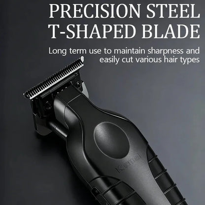 Kemei Electric Cordless Hair Trimmer KM-2299 with Base Electric Oil Head Thruster Carving Clippers Finish Hair Cutting Machine