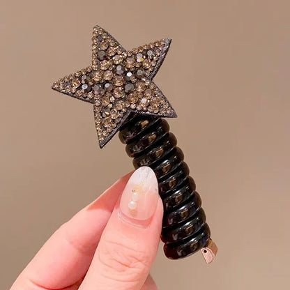 rope adult telephone cable ring Rabbit Cute Hair Ring Large Frosted Adult Hair Tie  head ring Children's telephone hephone Cable