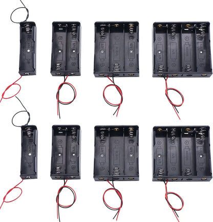 3pcs 18650 Battery Holder with Wire 3.7V,7.4V, 11.1V, 14.8V 18650 Battery Holder Box for Battery storage charging