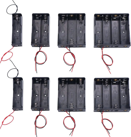 3pcs 18650 Battery Holder with Wire 3.7V,7.4V, 11.1V, 14.8V 18650 Battery Holder Box for Battery storage charging