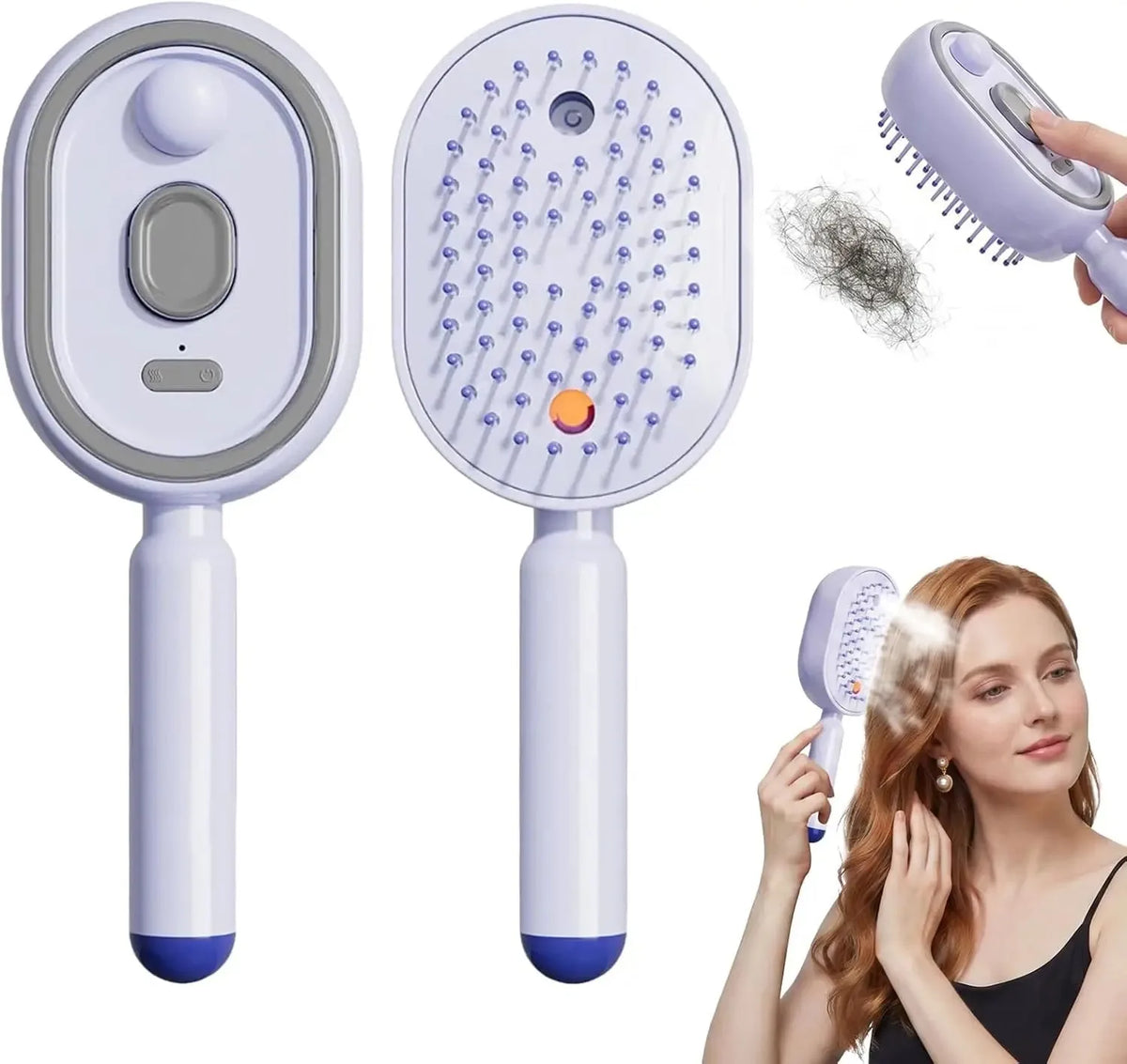 Electric Steaming Hair Straightener Brush Electric Spray Air Cushion