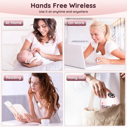 Wearable Breast Pump Electric Handsfree BPA Free With Heating &UV Sterilize Lid Optional Silent Wireless Upgrade Breastmilk Pump