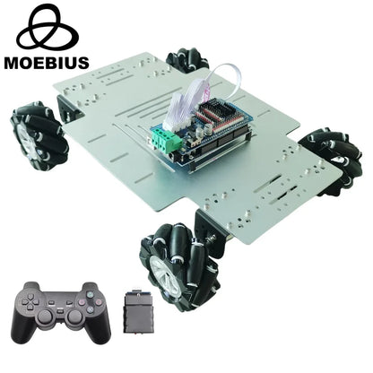 15kg Load 4WD 80mm Mecanum Wheel Robot Car Chassis Kit with DC 12V Encoder Motor for Arduino Raspberry Pi DIY Project STEM Toy